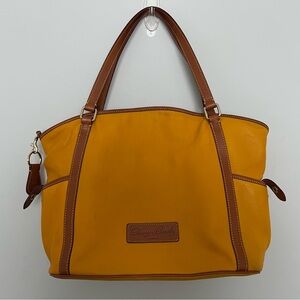 Dooney Bourke Genuine Italian Leather KRISTEN Large Tote Handbag Yellow Purse